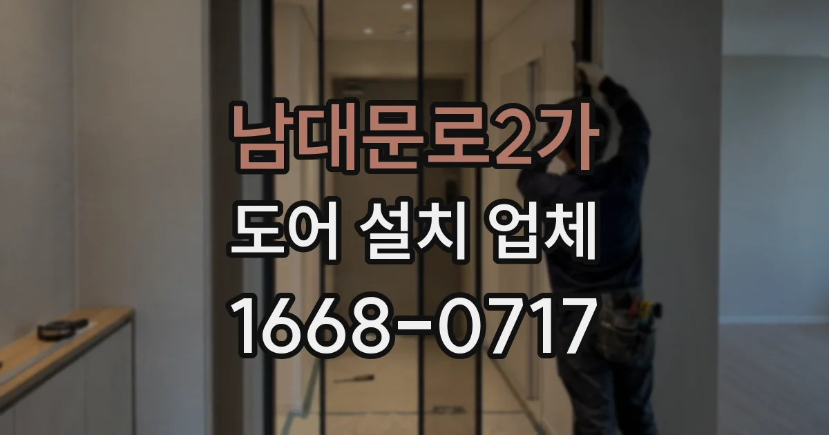 남대문로2가 도어 설치 업체