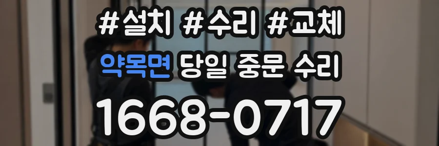 약목면 당일 중문 수리