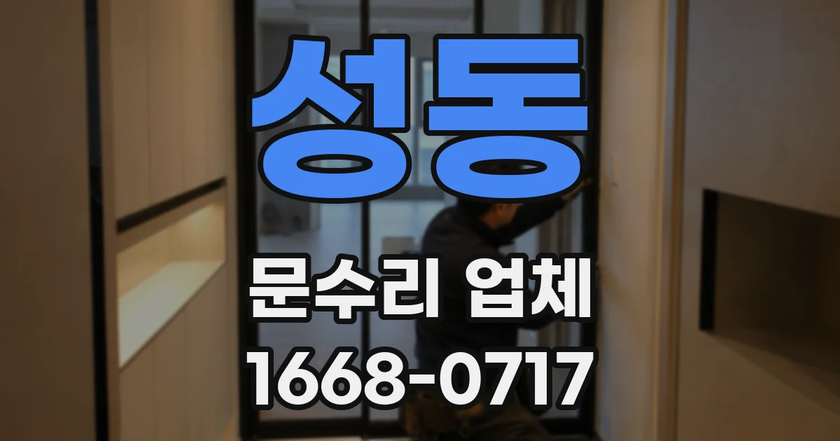 성동 문수리 업체