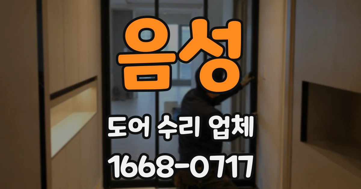 음성 도어 수리 업체