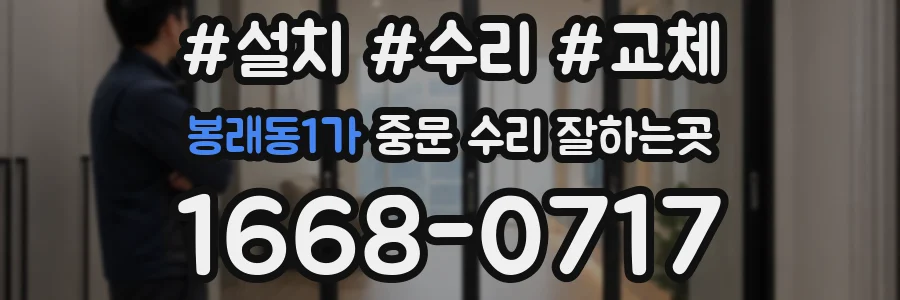 봉래동1가 중문 수리 잘하는곳