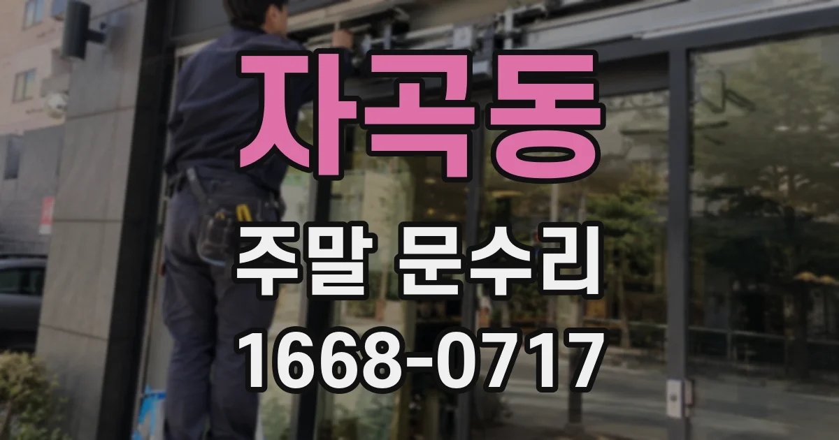 자곡동 주말 문수리