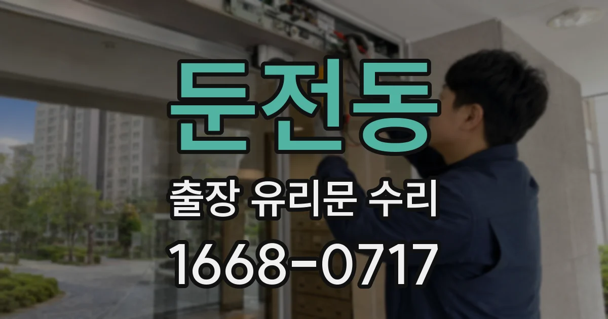 둔전동 출장 유리문 수리
