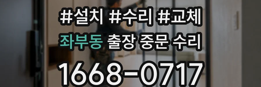 좌부동 출장 중문 수리