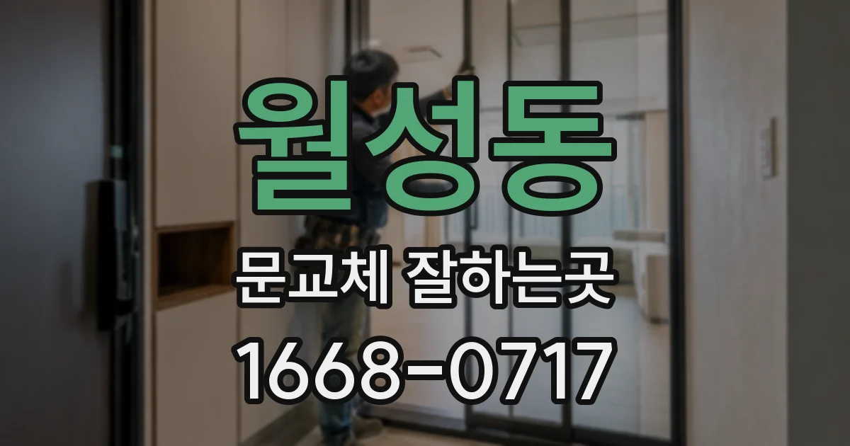 월성동 문교체 잘하는곳