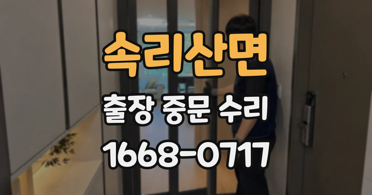 속리산면 출장 중문 수리