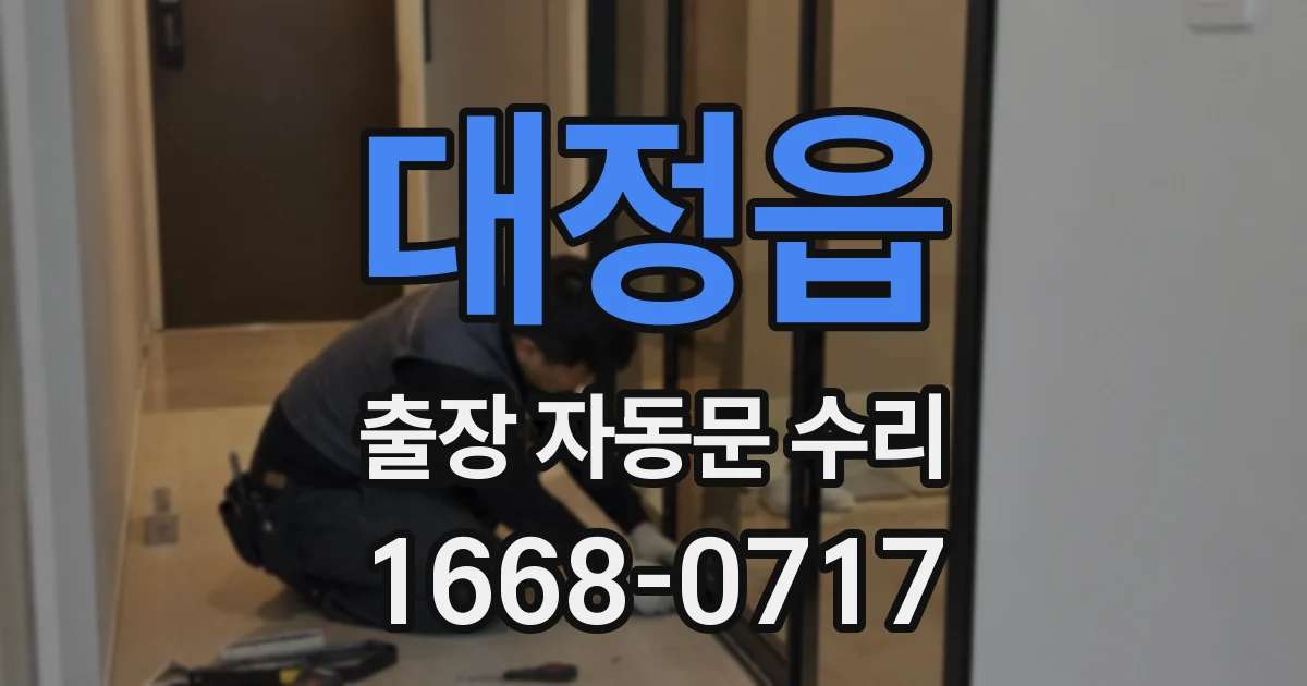 대정읍 출장 자동문 수리