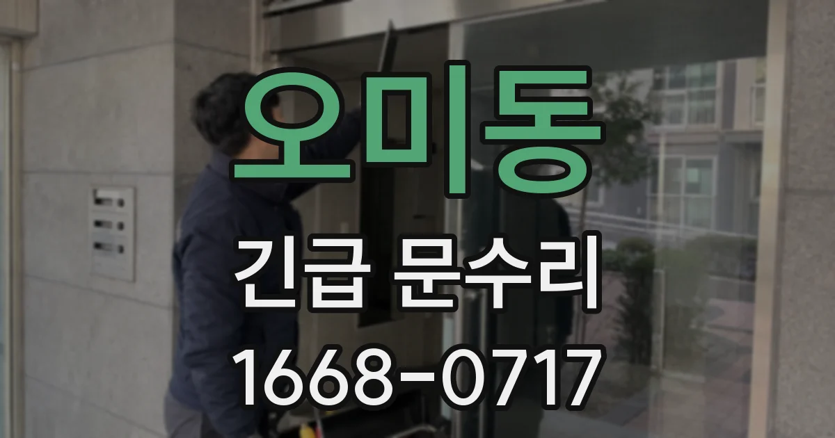 오미동 긴급 문수리