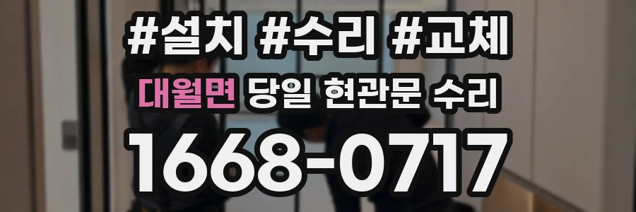 대월면 당일 현관문 수리