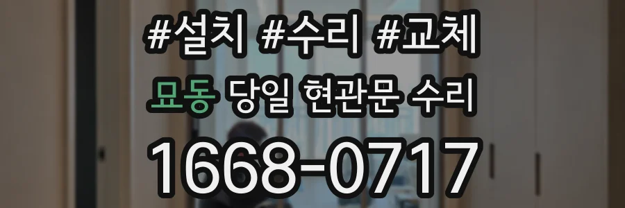 묘동 당일 현관문 수리