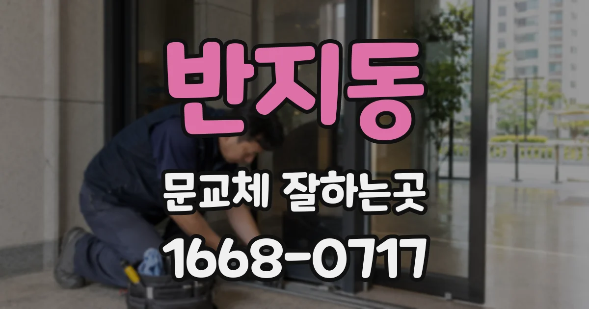 반지동 문교체 잘하는곳