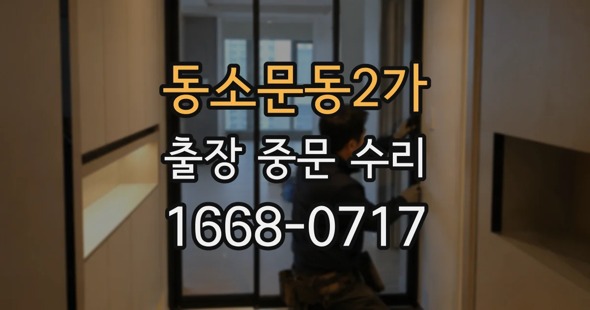 동소문동2가 출장 중문 수리