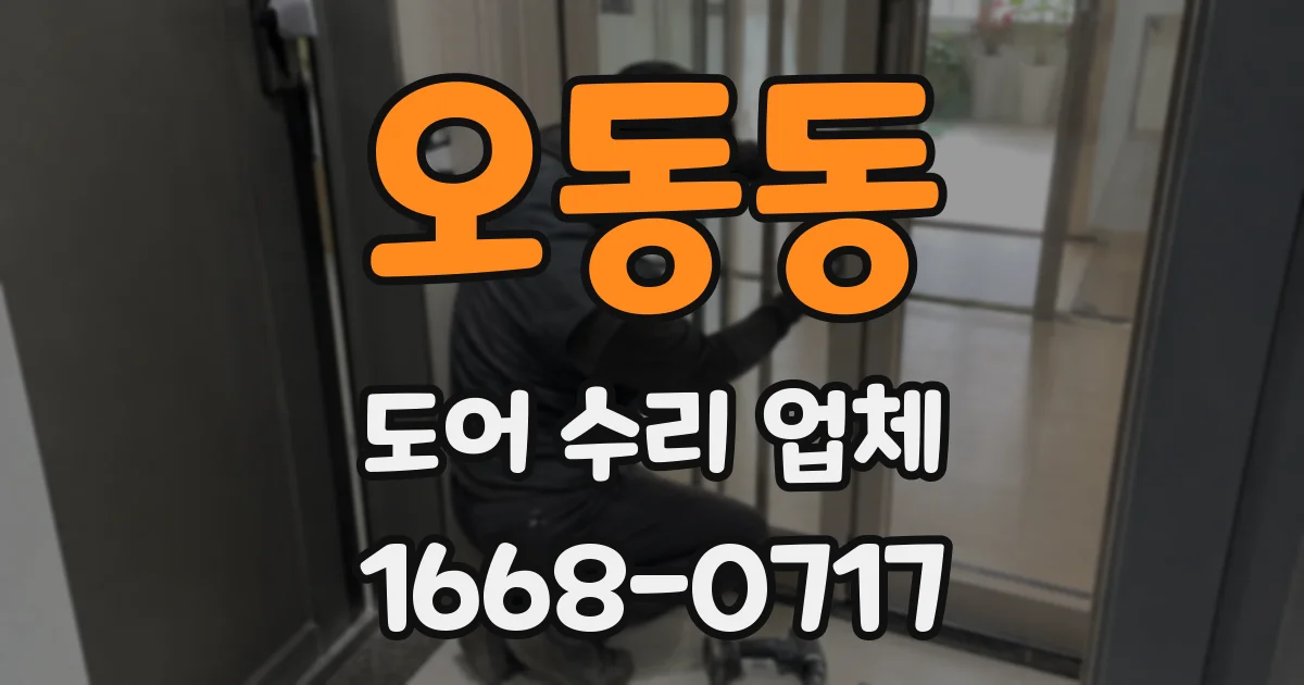 오동동 도어 수리 업체