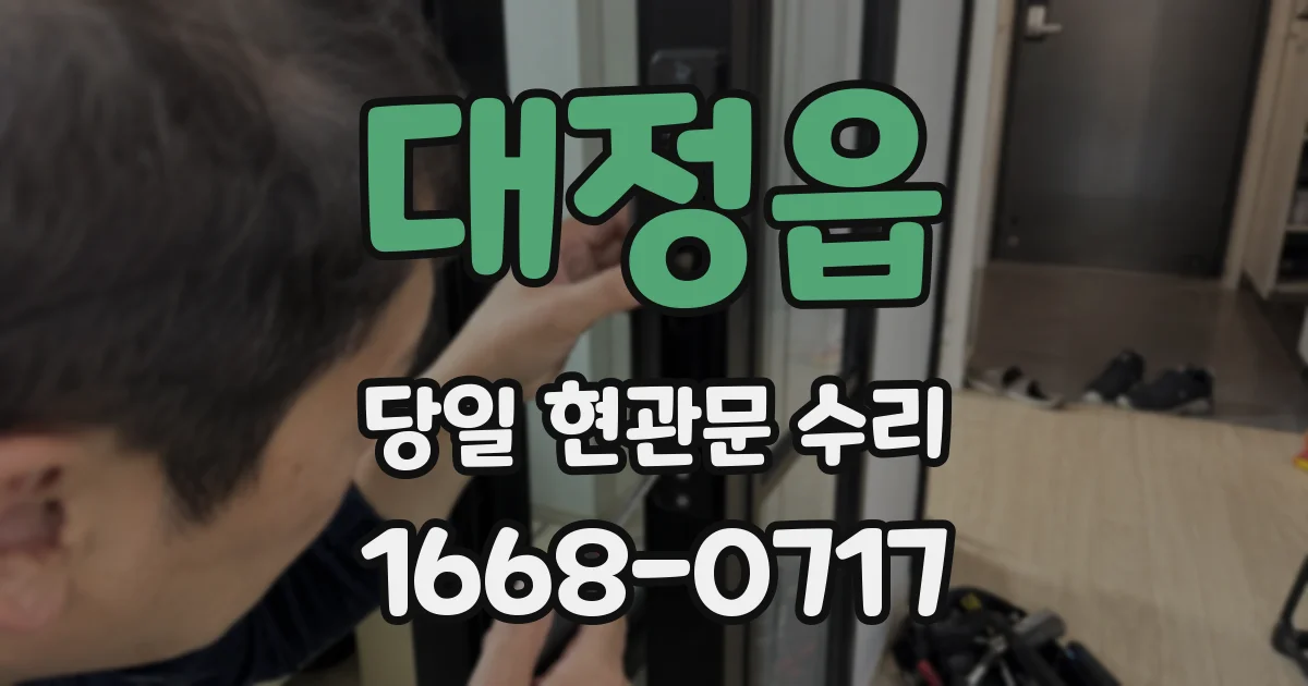 대정읍 당일 현관문 수리