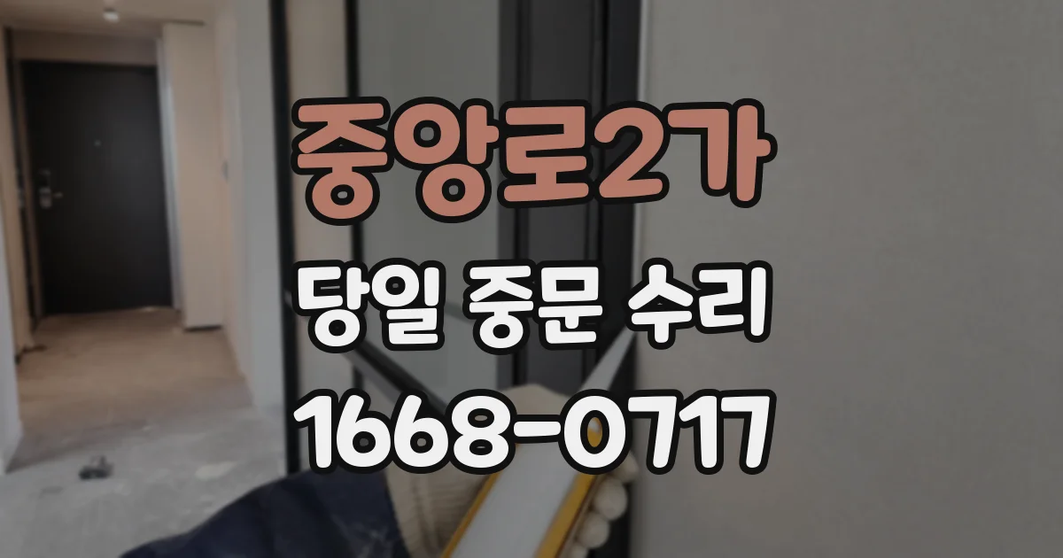 중앙로2가 당일 중문 수리