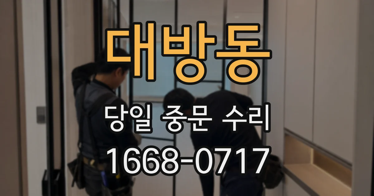 대방동 당일 중문 수리