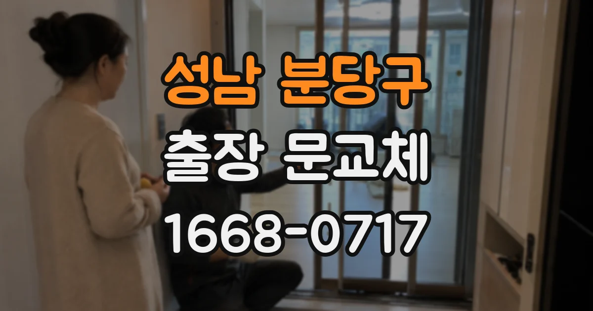 성남 분당구 출장 문교체