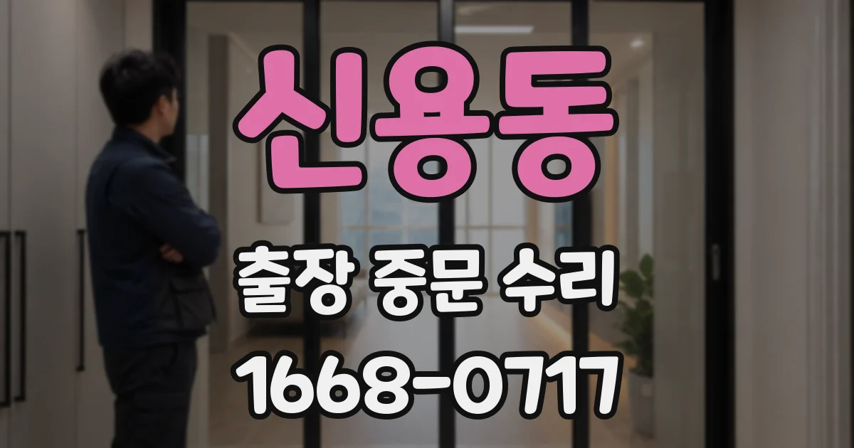 신용동 출장 중문 수리