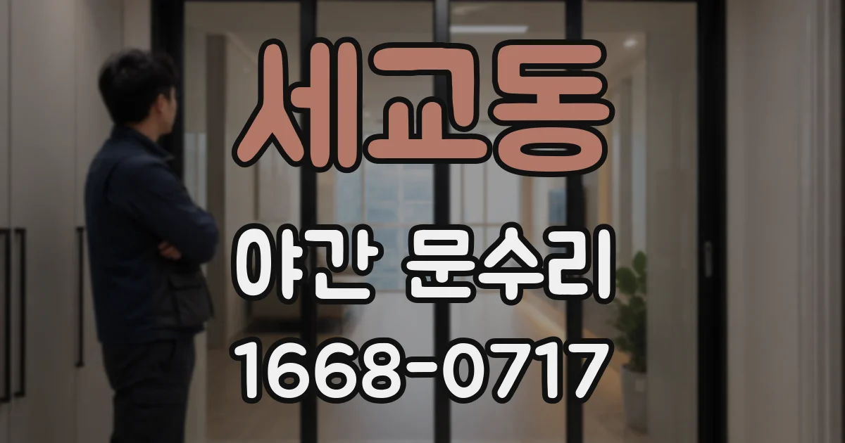 세교동 야간 문수리