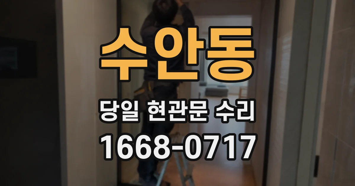 수안동 당일 현관문 수리