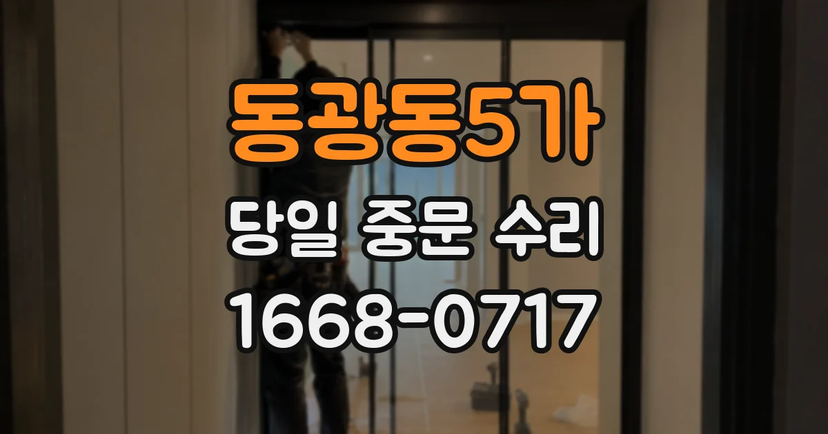 동광동5가 당일 중문 수리