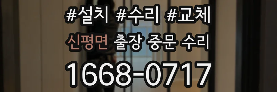 신평면 출장 중문 수리