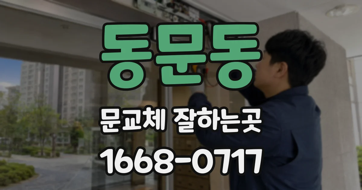 동문동 문교체 잘하는곳