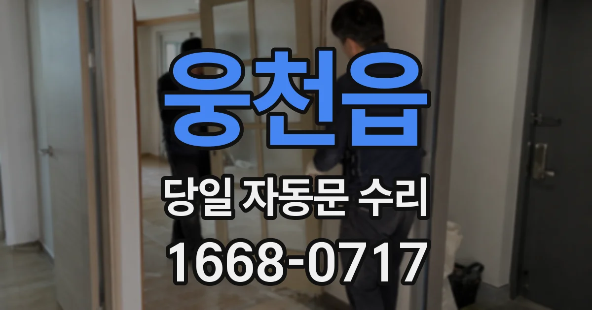 웅천읍 당일 자동문 수리