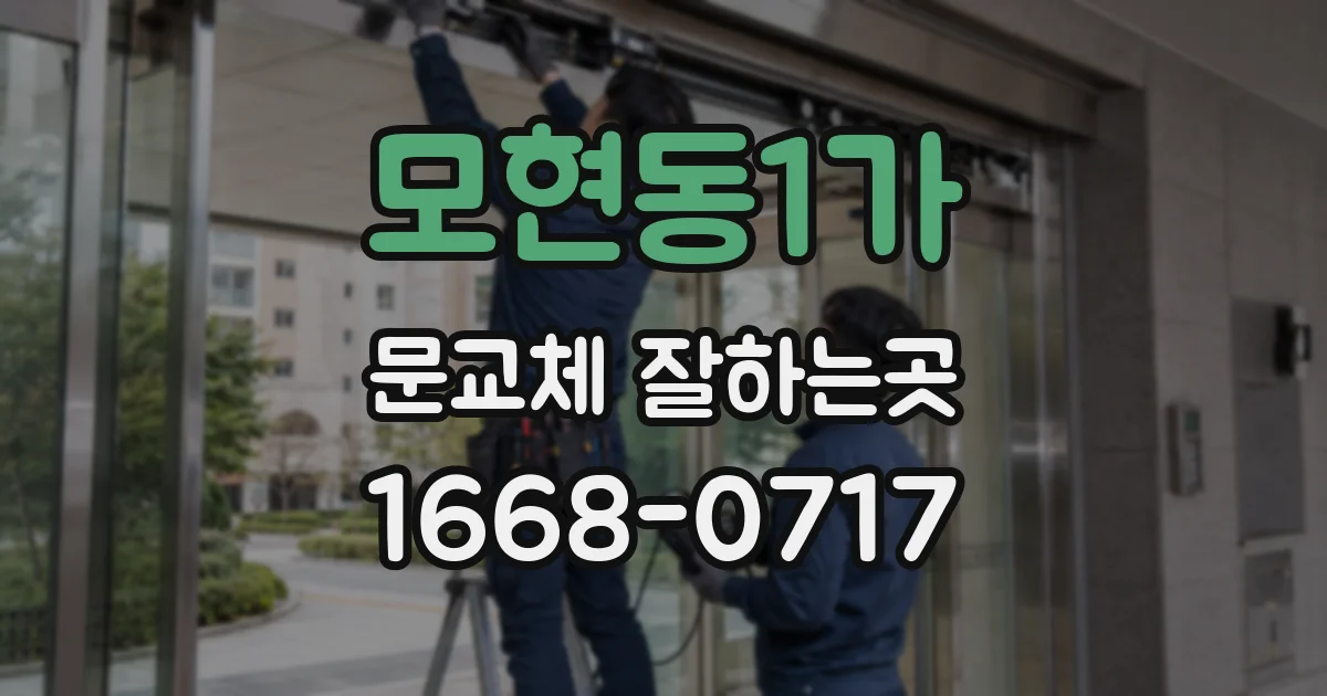 모현동1가 문교체 잘하는곳