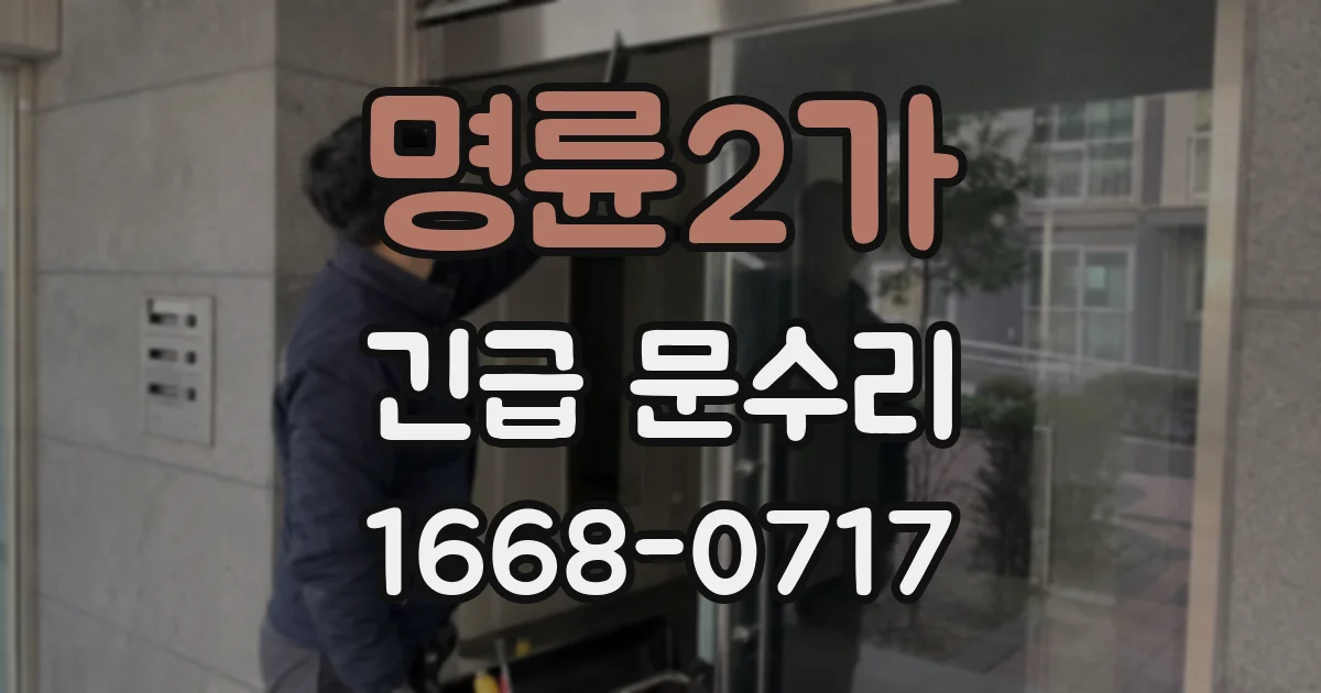 명륜2가 긴급 문수리