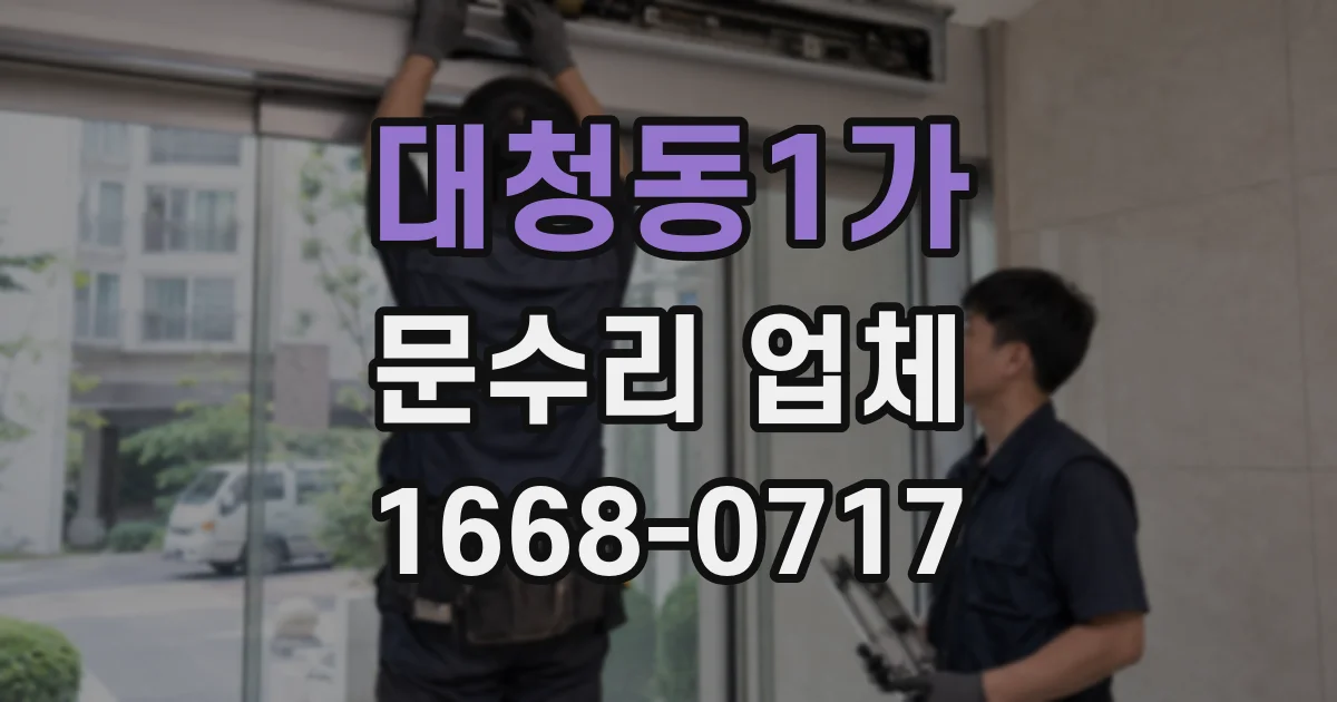 대청동1가 문수리 업체