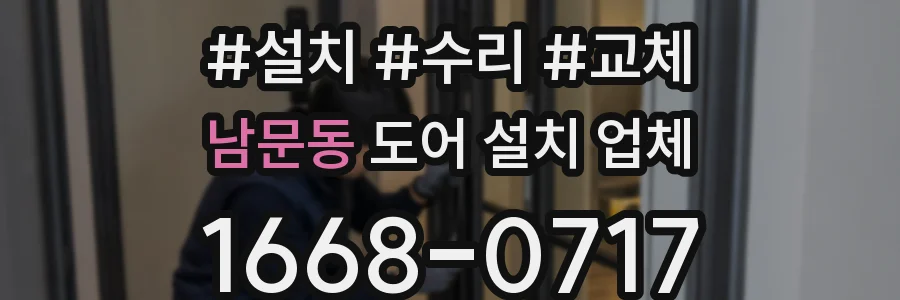 남문동 도어 설치 업체