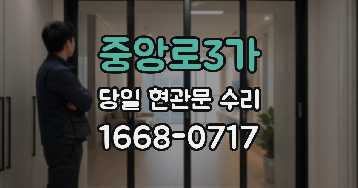 중앙로3가 당일 현관문 수리