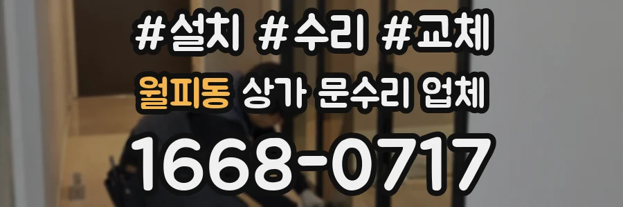 월피동 상가 문수리 업체