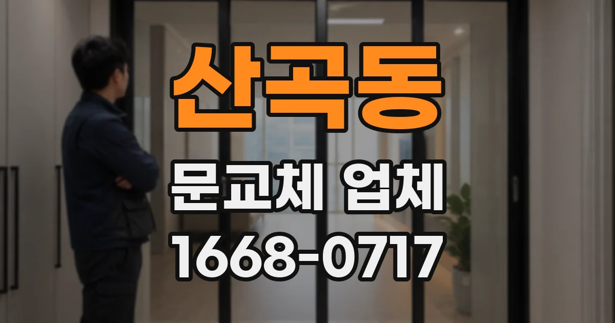 산곡동 문교체 업체
