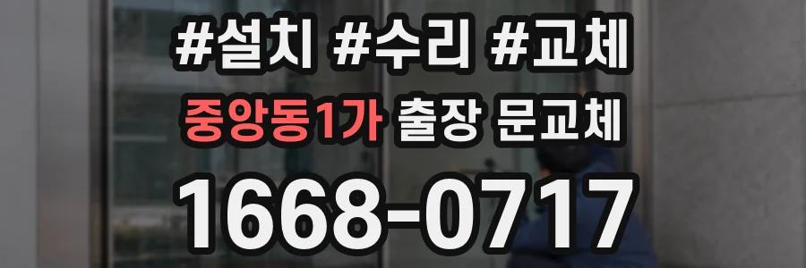 중앙동1가 출장 문교체
