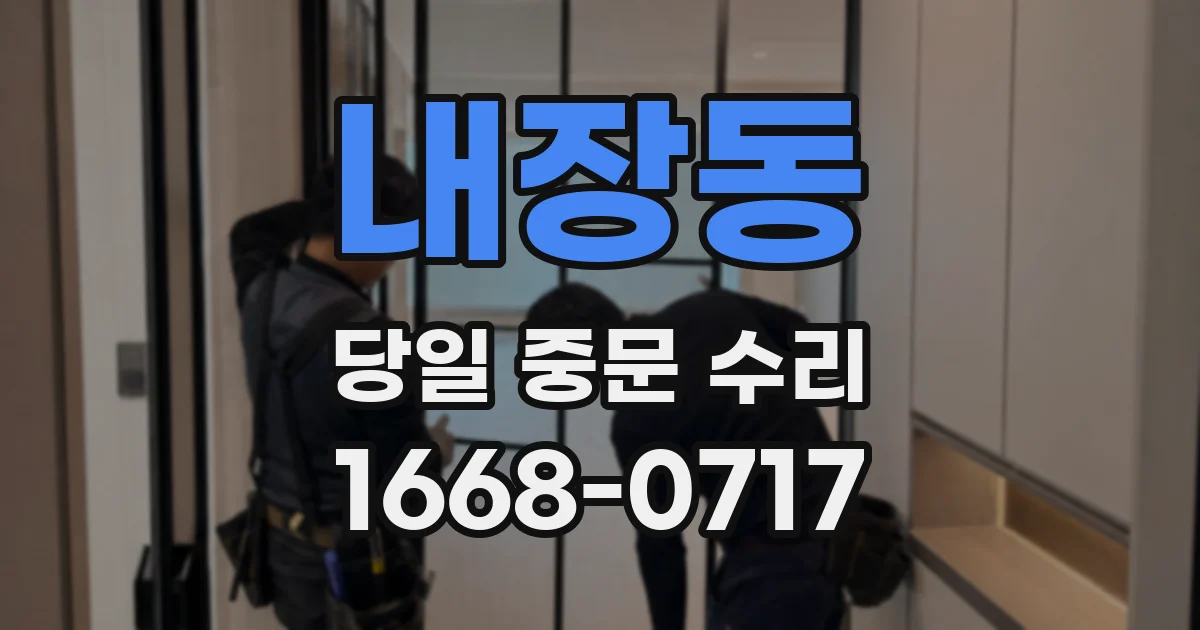 내장동 당일 중문 수리