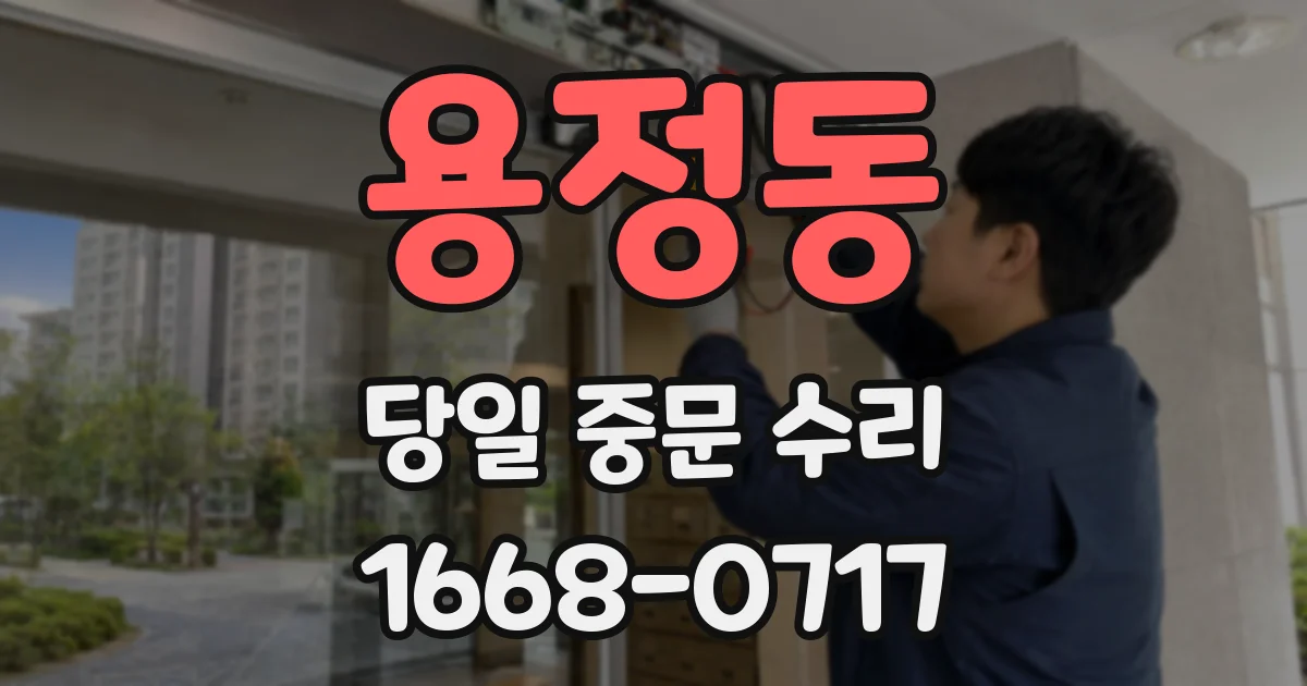 용정동 당일 중문 수리