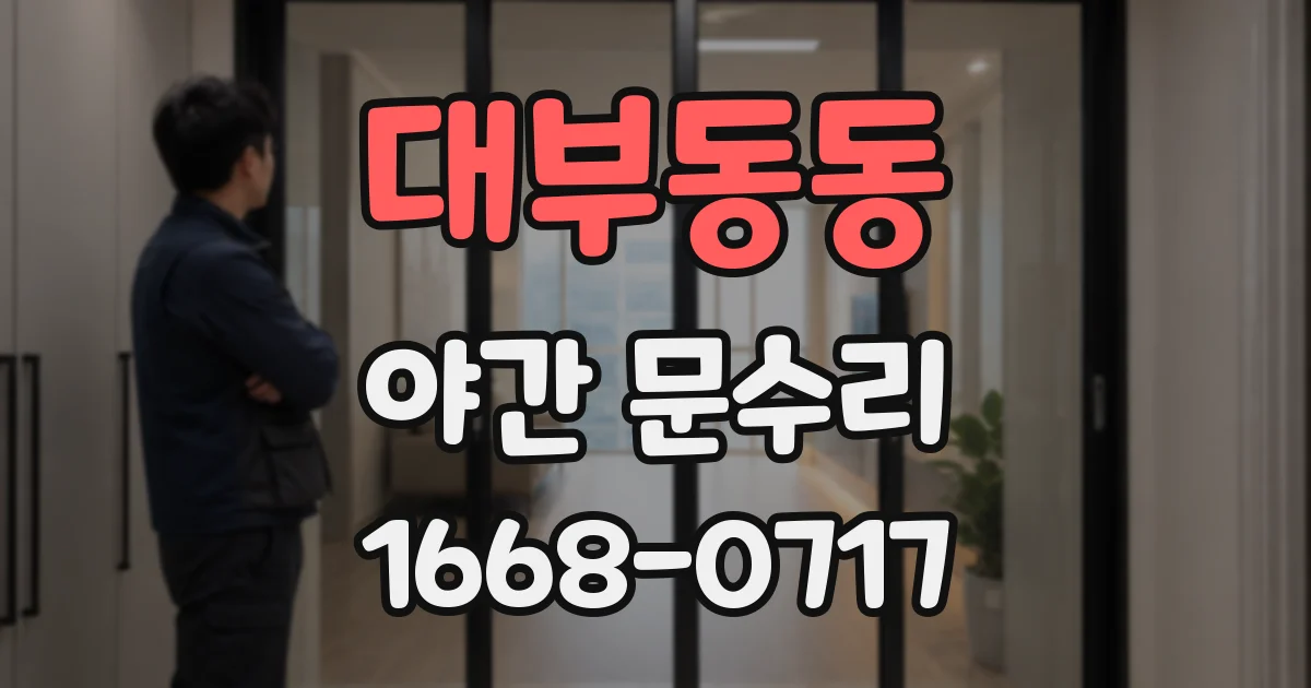 대부동동 야간 문수리