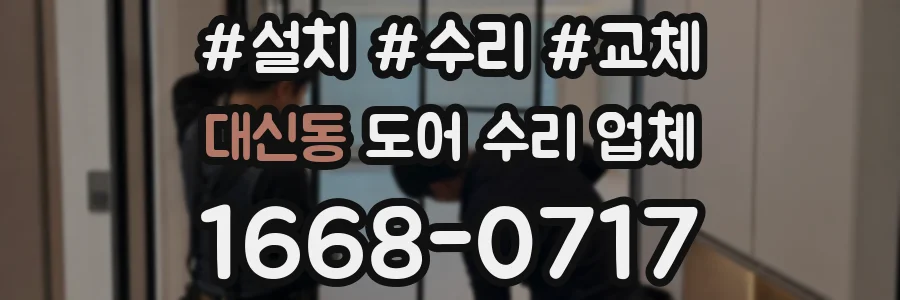 대신동 도어 수리 업체