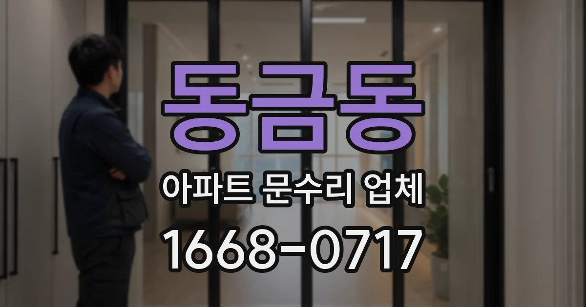 동금동 아파트 문수리 업체