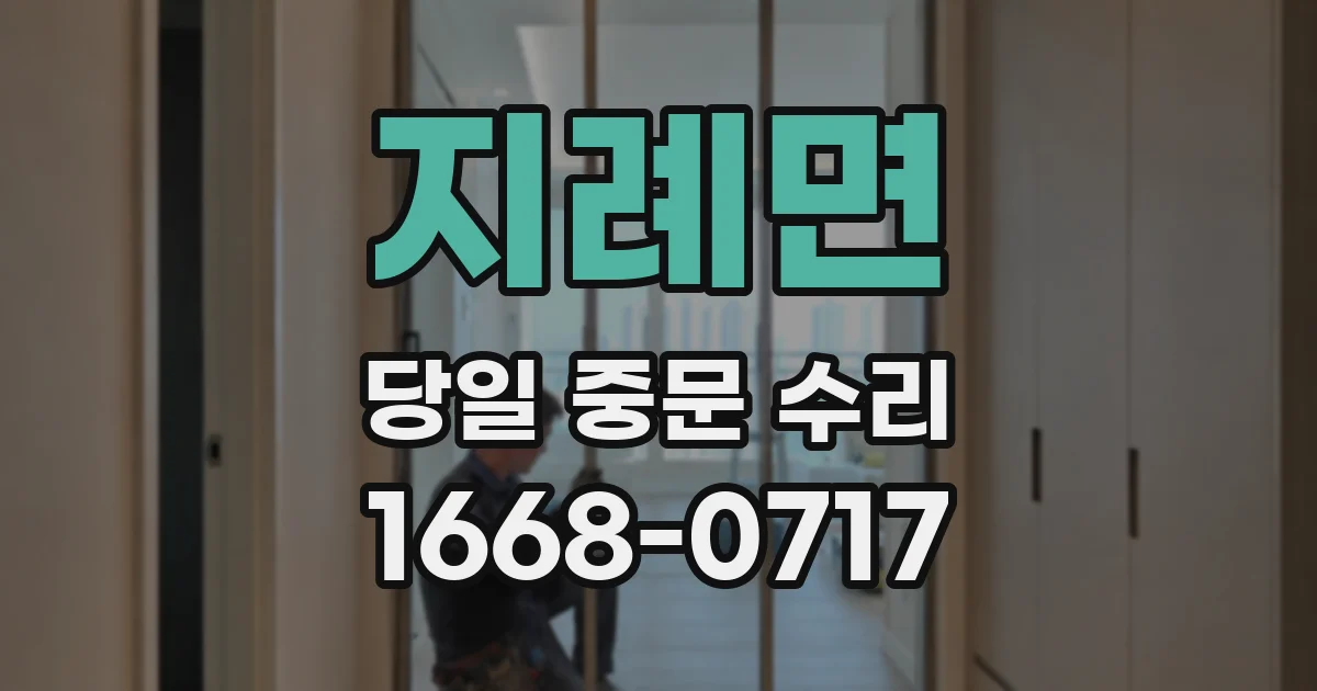 지례면 당일 중문 수리
