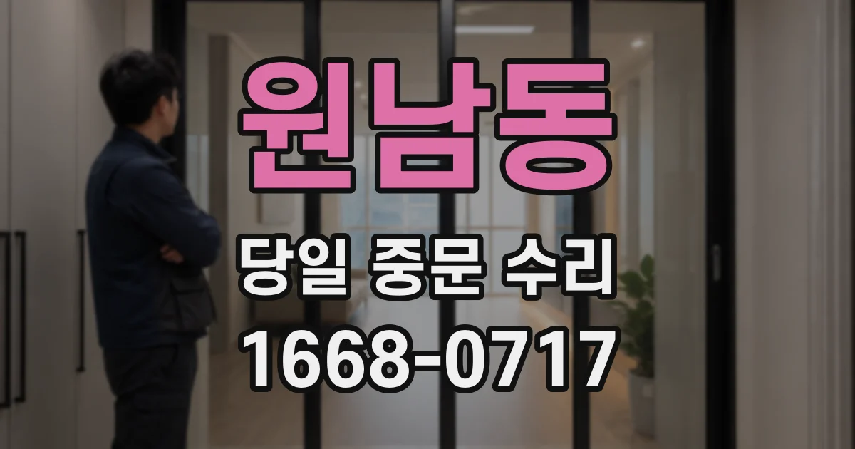 원남동 당일 중문 수리