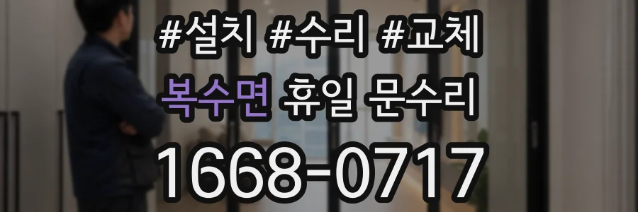 복수면 휴일 문수리