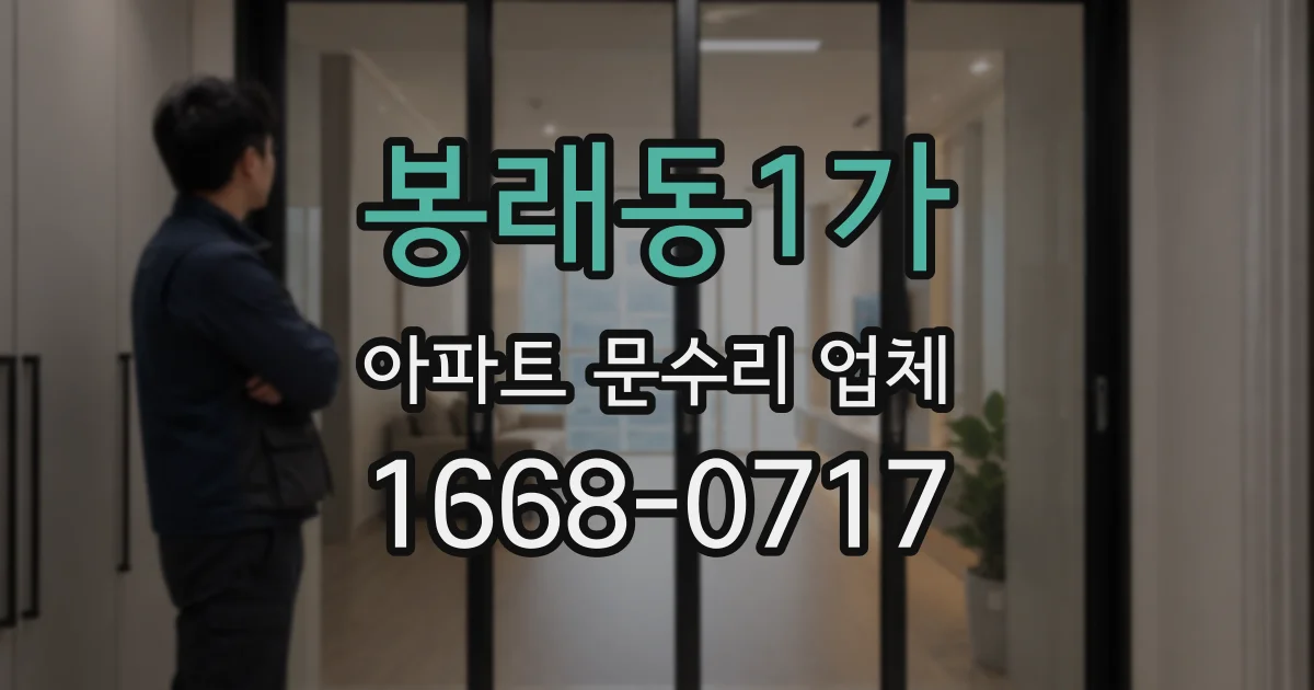 봉래동1가 아파트 문수리 업체