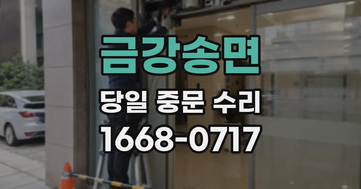 금강송면 당일 중문 수리