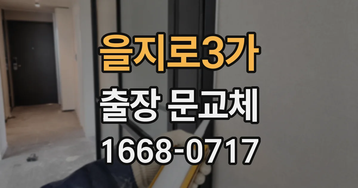 을지로3가 출장 문교체