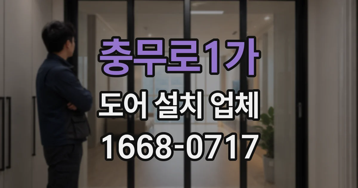 충무로1가 도어 설치 업체