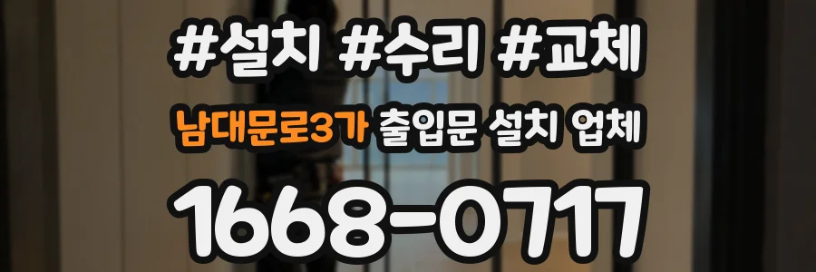 남대문로3가 출입문 설치 업체