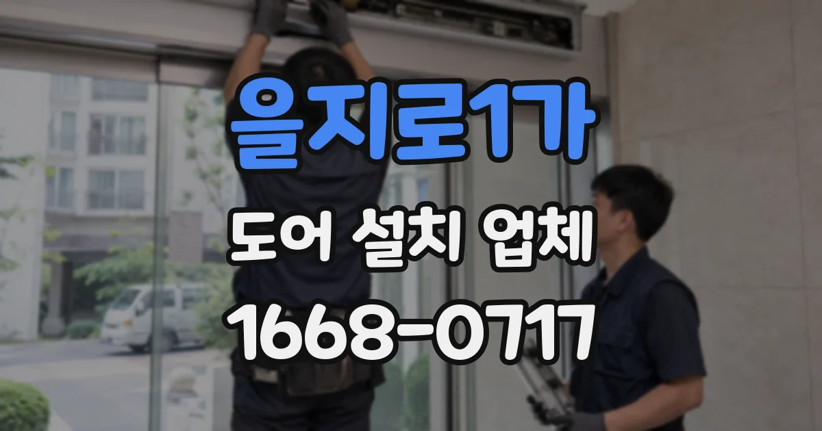 을지로1가 도어 설치 업체